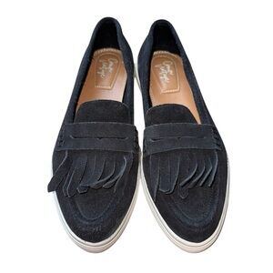 Crown Vintage Malila Slip On Flats Women’s Shoes Size 8.5 Black Suede Fringe